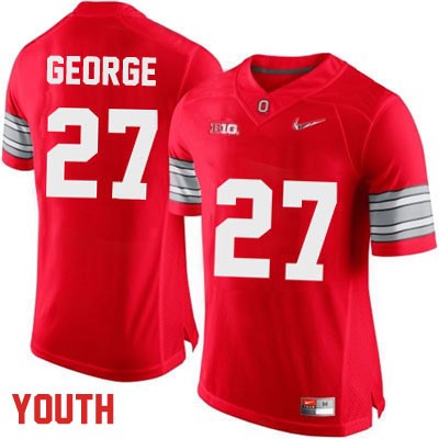 Youth NCAA Ohio State Buckeyes Eddie George #27 College Stitched Playoffs Authentic Nike Red Football Jersey MG20H47AK